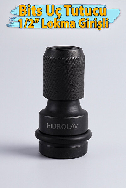 Badem10 1/2" Lokma Anahtarı Girişli Bits Uç Tutucu Metal 50 mm Yüksek Dayanık...