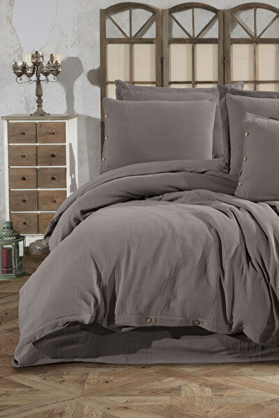 VAROL Σετ Παπλωματοθήκης Διπλού Κρεβατιού από 100% Βαμβακερή Μουσελίνα – Φυσι...