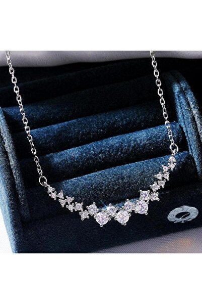 Pursehuit Κολιέ σε ασημένιο χρώμα με πέτρες ζιργκόν, Rafaela C10