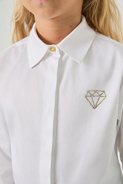 Tyess Λευκό πουκάμισο για κορίτσι