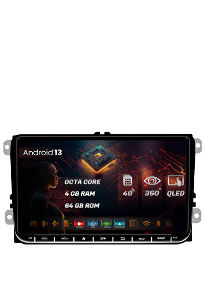 HUB64 Navigatie Volkswagen, Skoda, Seat, 4GB RAM, Android 13, Octacore, GPS, ...