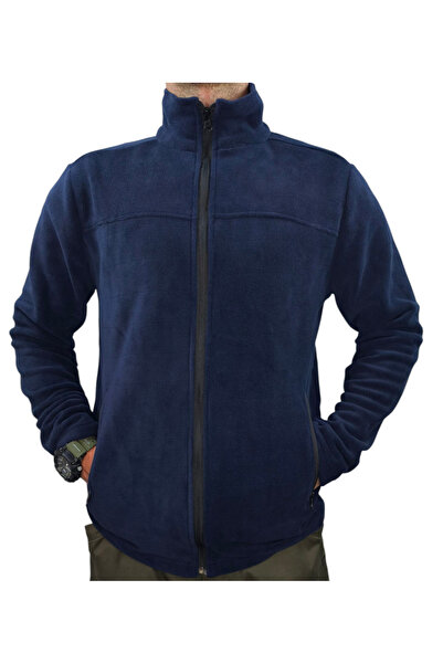 LIGHTINGHM Men's 2-Pocket Zippered Fleece Coat Jacket