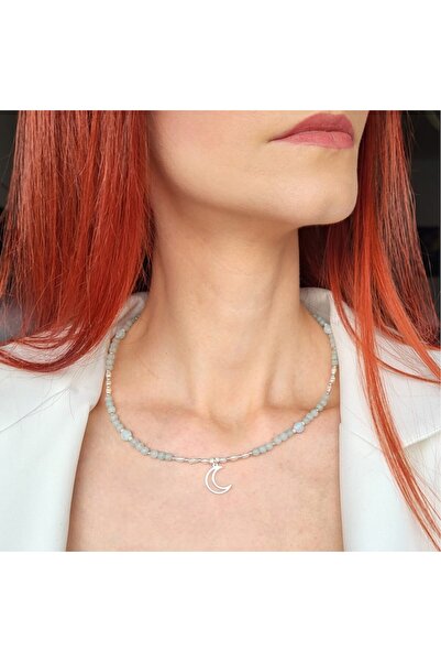 Lexy's Boutique Colier ajustabil, argint 925, Lexy's Boutique, pietre semipretioase agat, jad si perle, max. 42 cm
