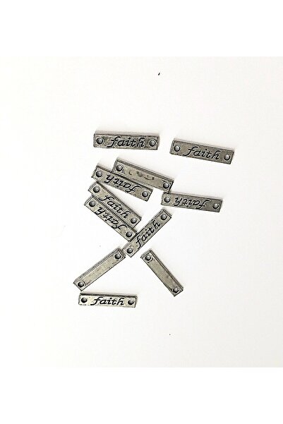 OEM 11 bucati conector mesaj Faith pandantiv bratari argintiu metal 25mm bara...