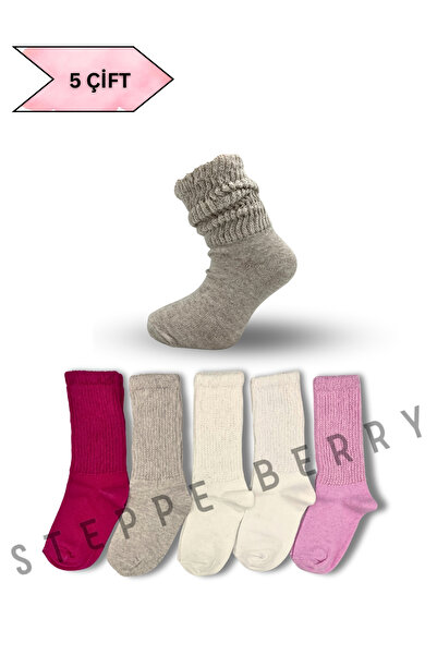 STEPPE BERRY 5 Pairs of Girls' School Socks