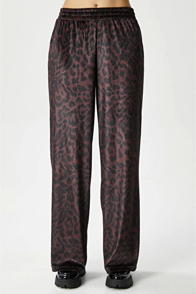 Zerenyus Leopard Pattern Trousers Brown