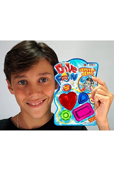 Jaru Diving Gems & Crystals Pool Toys – Fun Swim Training Sinkers for Kids + Bonus Ball