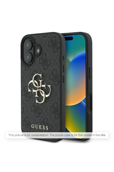 Guess Θήκη για iPhone 17, Μεγάλο Λογότυπο 4G Κλασικό Λογότυπο, Μαύρη