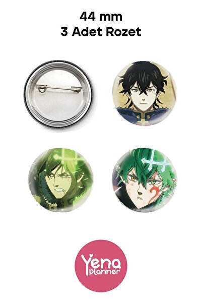 Yenaplanner مجموعة زينة حقيبة / شارة بلاك كلوفر