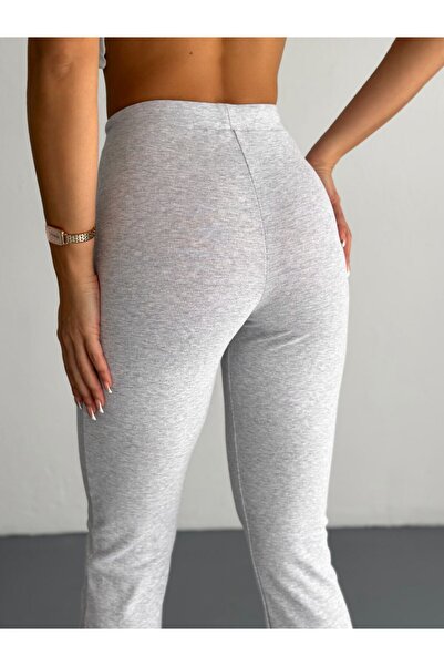 PUCKA FASHION Pucka Striped Ribbed High Waist Lycra Flared Pants