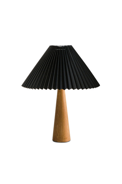HOMİNG Palma Wooden Black Pleated Lampshade 242278