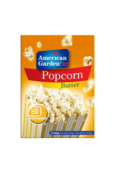 american garden Butter Popcorn Microwave Value Pack 2 x 273 gClassic Snack for Family Movie Nights