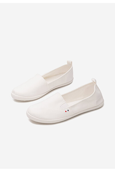 B T Shoes Bílé dámské espadrilky Jeanyne