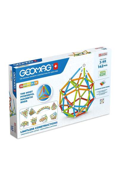 GEOMAG Set de constructie 386, Supercolor 142 piese