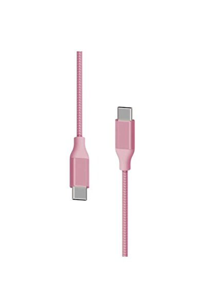 xLayer Braided 1.5m USB-C to USB-C Cable, 60W (20V/3A), Pink