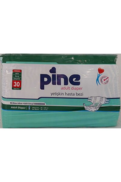 Pine Süper Emici Yetişkin Hasta Bezi Belbantlı Medium 2*30 60 Adet