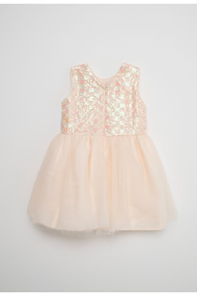 Yola Infant Girls Sleeveless Dress with Sequins and Chiffon Detail and Bow on...