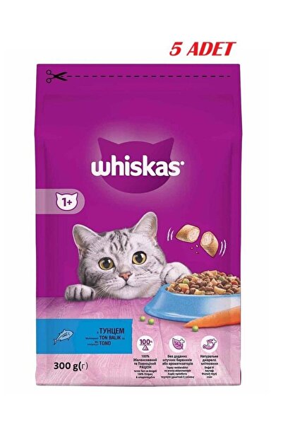 Whiskas Ton Balıklı ve Sebzeli Yetişkin Kedi Maması 300gr*5 ADET