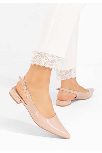 B T Shoes Γόβες slingback Danya μπεζ