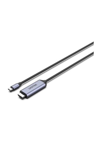 Unitek كابل USB-C إلى HDMI 4K بطول 1.8 متر - 60 هرتز، HDCP2.3، رمادي فضائي | ...