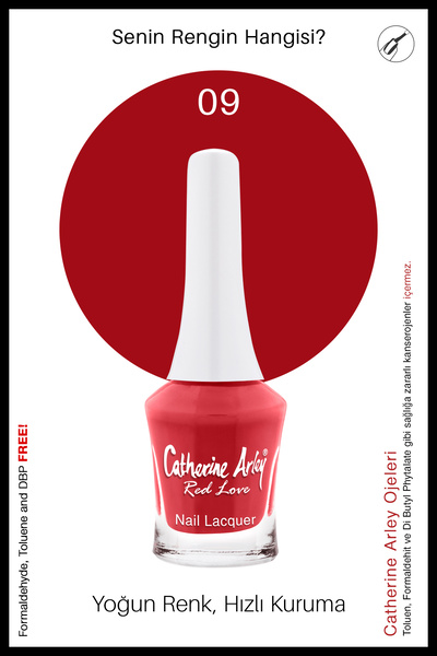 Catherine Arley / RED LOVE – NAIL LACQUER – OJE – 09 – 7,5ml