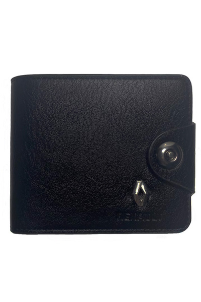 OEM Men's Wallet Made of Eco-Leather, Renault Model, Magnetic Clasp Closure, Black