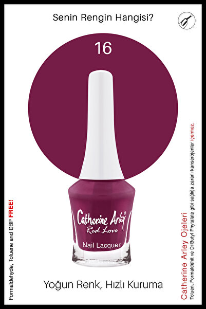 Catherine Arley / RED LOVE – NAIL LACQUER – OJE – 16 – 7,5ml