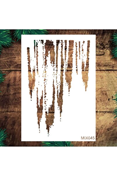 STENCİLTASARIM Stencil Tasarım Mıx045 Duvar Ahşap Cam Boyama Deseni