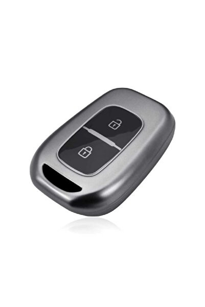 AYCANSTORE Renault Key Fob Case Cover 2 Buttons (Metallic Anthracite Grey)