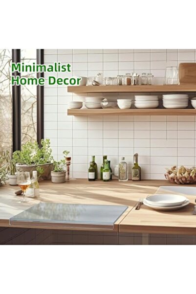 Slasa Acrylic Cutting Board with Counter Lip, 23x17x1", Extra Thick BPA-Free Clear Chopping Board