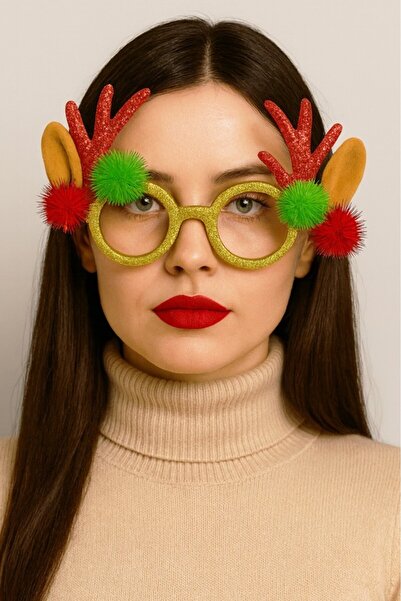 BeySüS Πρωτοχρονιάτικα γυαλιά με πομπόν και κέρατα