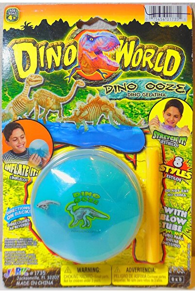 Jaru لعبة دينو وورلد دينو أوز - جل ديناصور قابل للنفخ مع أنبوب نفخ - 8 أنماط ...