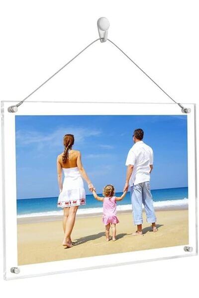 Slasa إطار صورة أكريليك شفاف عائم 8.5 × 11 بوصة من