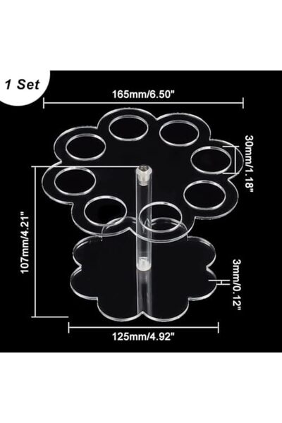 Slasa 8-Hole Ice Cream Cone Holder by - Clear Acrylic Display Stand for Waffle Cones, Food Cones, Su