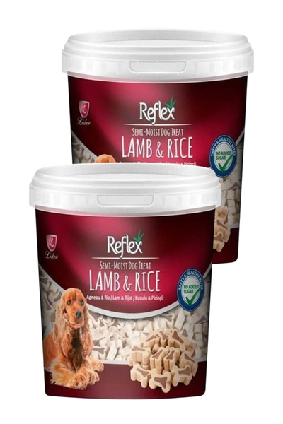 Reflex Semi Moist Kuzulu ve Pirinçli Kemik Şekilli Köpek Ödül Maması 500 gr İ...