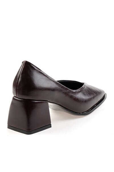 Bambi Bordo Kadın Klasik Topuklu Ayakkabı K01565015742