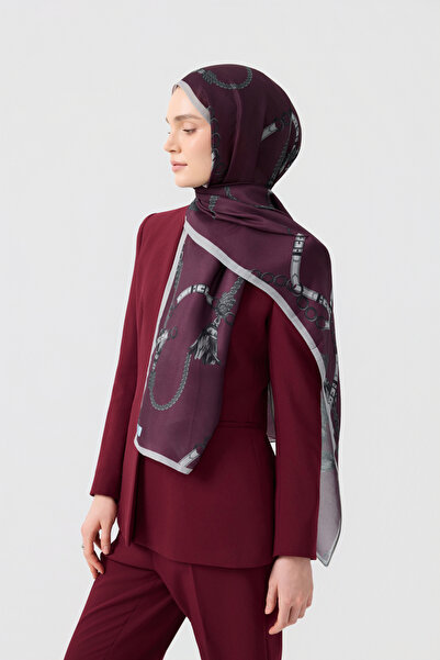 Qef Cotton Twill Şal Linkage Mürdüm