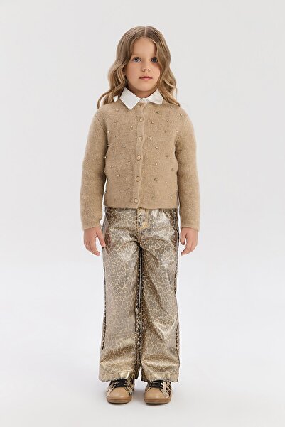 Tyess Bg Store Girl's Beige Cardigan