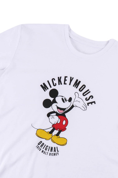 Mickey Mouse Tricou dama, alb, 100% bumbac, Mickey Mouse, Disney