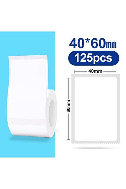Choice3 40-60mm125pcs 30-50mm Niimbot B21 B1 B3S Printer Label Paper Roll White Sticker Print Papers Rolls T