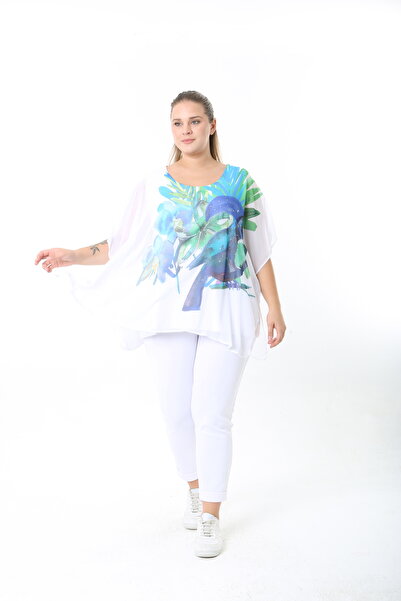 XL Modam Lycra Inside, Viscose Outside, Chiffon Plus Size Tunic