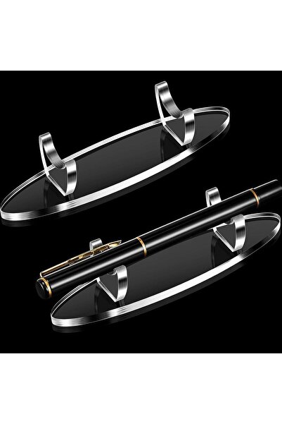 Slasa Acrylic Pen Holder 2-Pack – Clear Desk Organizer for Pens, Pencils & Ma...