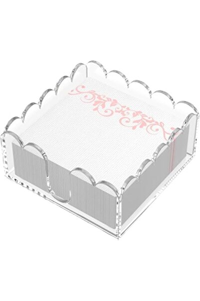 Slasa حامل مناديل أكريليك شفاف من - 13.72 × 13.21 × 6.35 سم