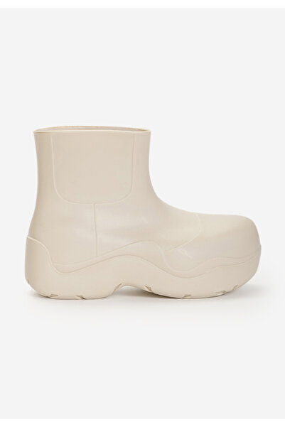 B T Shoes Beige Gretel rubber boots