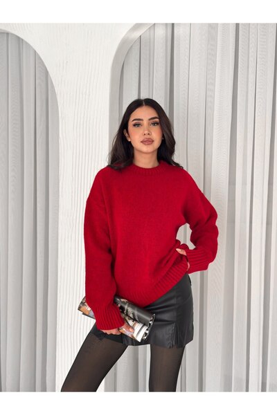 DONNA LISSA Crew Neck Oversize Knitwear Sweater