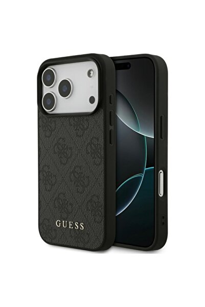Guess Θήκη για iPhone 17 Pro, Σκληρή θήκη 4G Classic, Μαύρη