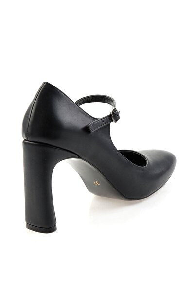 Bambi Siyah Kadın Klasik Topuklu Ayakkabı K01209160509