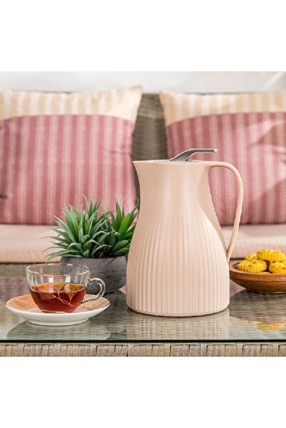 Dallaty Plastic Vacuum Flask Bear Beige 1L