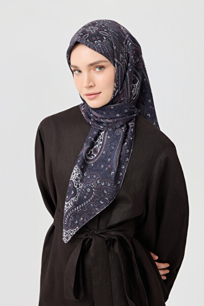 Qef Pamuk Eşarp Bloom Mürdüm