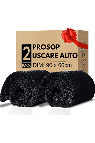 Vittalist Set de 2 prosoape auto din microfibră XL ultra absorbante premium 1...